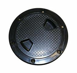SEAFLO 4" Black Boat Round Non Slip Inspection Hatch w/Detac