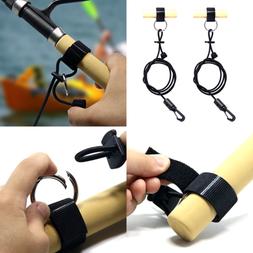 Safety Bungee Paddle Leash Fishing Rod Accessory 2pcs