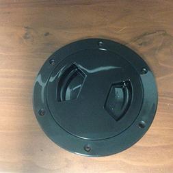 MARINE BOAT BLACK PLASTIC DECK PLATE 4"D WATERPROOF INSPECTI