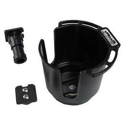 Scotty Cup Holder with Rod Holder Post and Bulkhead Black Md