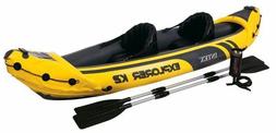 2 Person Boat Plastic Raft Lake Floats Inflation Pump Beach 